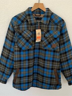 Ledgendary Whitetails Sherpa Lined Tough As Buck Shacket Mens M Tartan Plaid